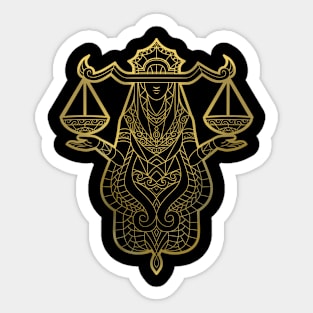 Libra gold Sticker